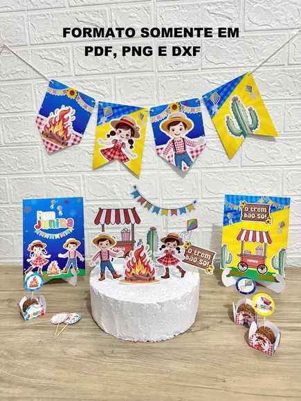 Arquivo de Corte Festa Junina 106 (compre 1 Lev+11