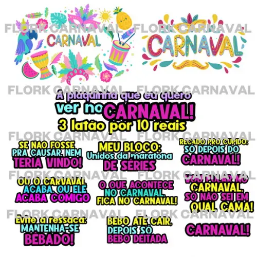 Arquivo de Corte Flork Carnaval (compre 1 Leve+10