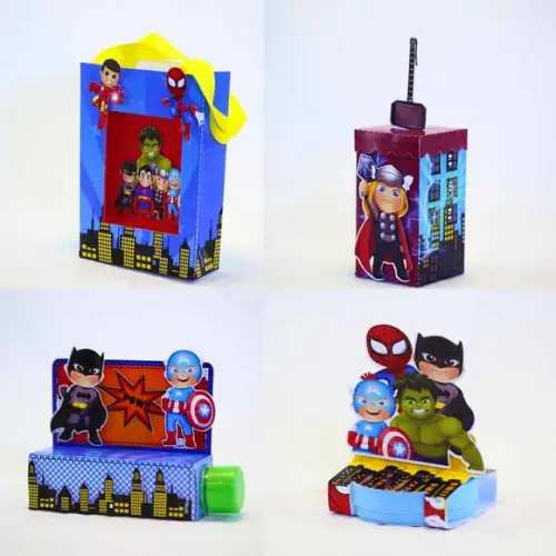 Arquivo de Corte Heróis Cute 100 (compre 1 Leve+11