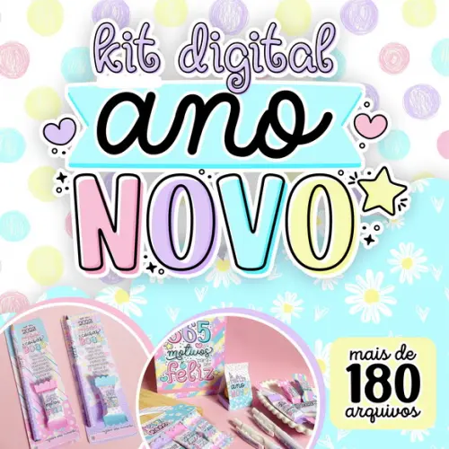 Arquivo de Corte Kit Digital Ano Novo (compre 1 Leve +10