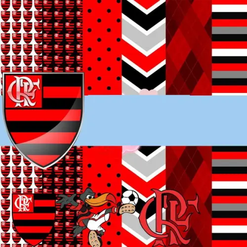 Arquivo de Corte Kit Digital Flamengo 5 (compre 1 Lev+5