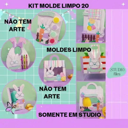 Arquivo de Corte Kit Molde Limpo 20 (compre 1 Lev+11