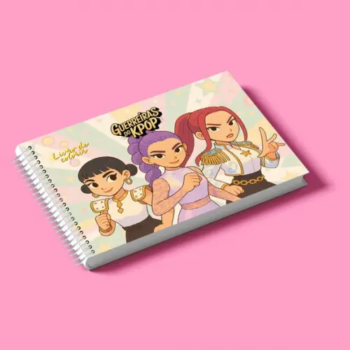 Arquivo de Corte Livro de Colorir Guerreiras Kpop