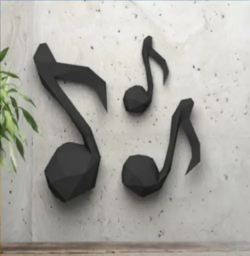 Arquivo de Corte Low Poly Nota Musical( Compre 1 e Leve + 10