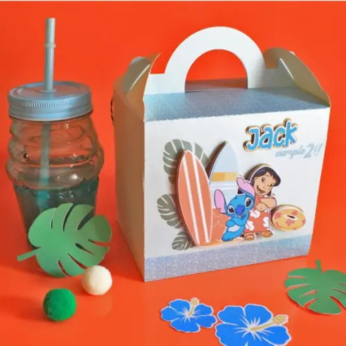 Arquivo de Corte Maleta Lanche Stitch (compre 1 Lev+11