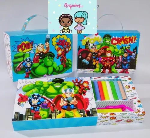 Arquivo de Corte Maletinha Colorir Meninos (compre 1 Leve+10