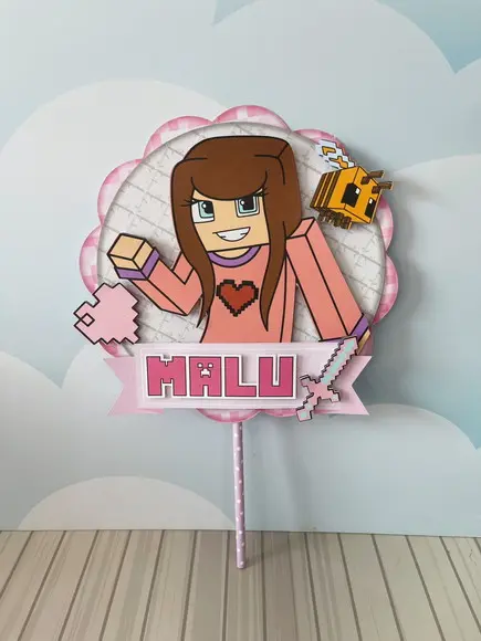 Arquivo de Corte Minecraft Menina 25 (compre 1 Lev+11