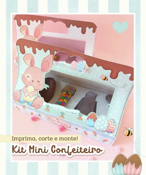 Arquivo de Corte Mini Confeiteiro Coelho 1 (compre 1 Leve+10