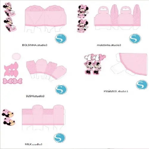 Arquivo de Corte Minnie Rosa 27 (compre 1 Leve+10