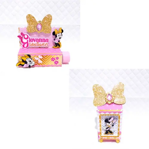 Arquivo de Corte Minnie Rosa Dourado 7 ( Compre 1 Leve+10