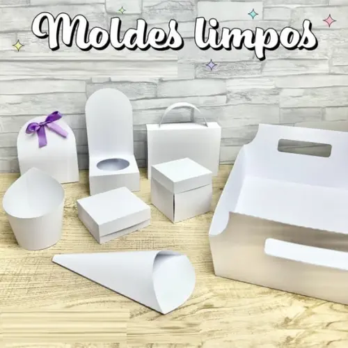 Arquivo de Corte Molde Limpo Caixas 16 (compre 1 Lev+10