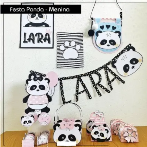 Arquivo de Corte Panda Menina 49 ( Compre 1 Leve+10