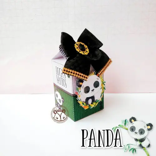 arquivo de corte panda menino (