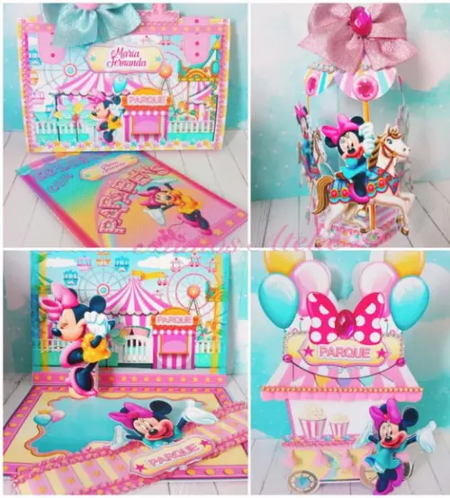 Arquivo de Corte Parque de Diversão da Minnie (compre 1lv+10