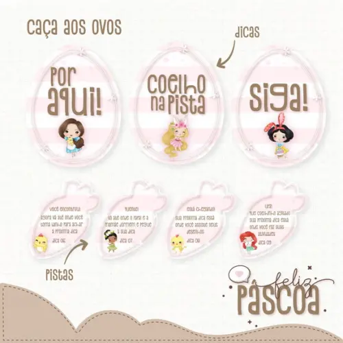 Arquivo de corte Páscoa Princesas Disney 069 ( LEIA A DESCRI
