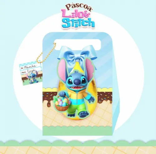 Arquivo de Corte Páscoa Stitch Menino (compre 1 Lev+11