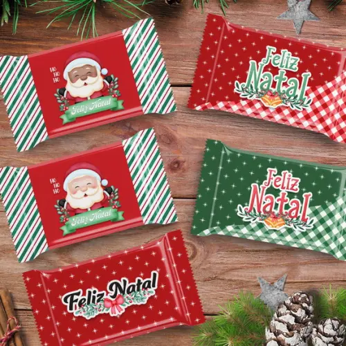 Arquivo de Corte Rotulo Kitkat e Barra de Chocolate Natal