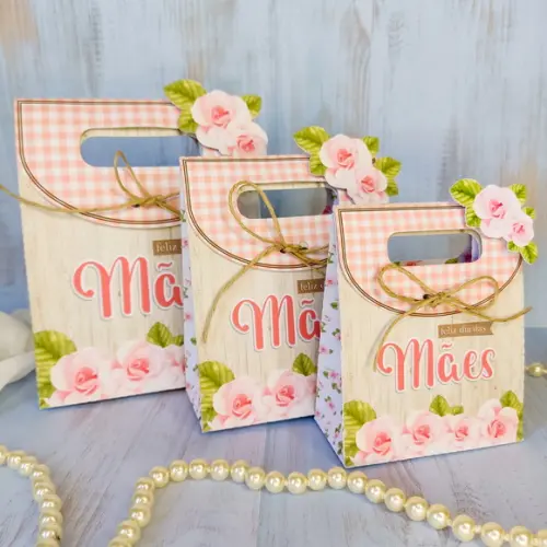 Arquivo de Corte Sacolas Dia das Mães (compre 1 e Leve+11