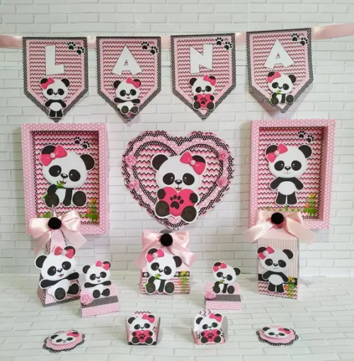 Arquivo de Corte Só Um Bolinho Panda Rosa (compre 1 Leve+5