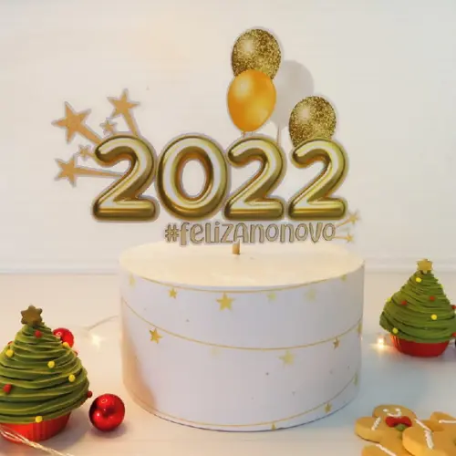 Arquivo de Corte Topo de Bolo 2022 (compre 1 Leve+5