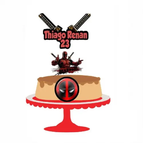 Arquivo de Corte Topo de Bolo Deadpool (compre 1 Lev+5