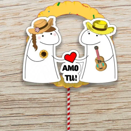 Arquivo de Corte Topo de Bolo Flor Arraial ( compre 1 leve +5