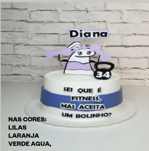 Arquivo de Corte Topo de Bolo Flork Fitnes (compre 1 Leve+5
