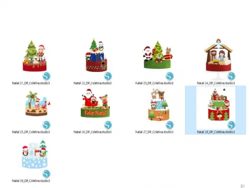 Arquivo de Corte Topo de Bolo Natal 2021 - 9 (compre 1 Lv+5