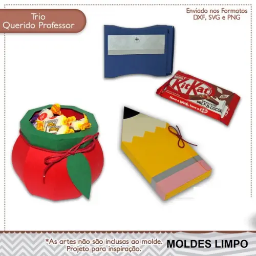 Arquivo de Corte Trio Querido Professor( Compre 1 e Leve +10