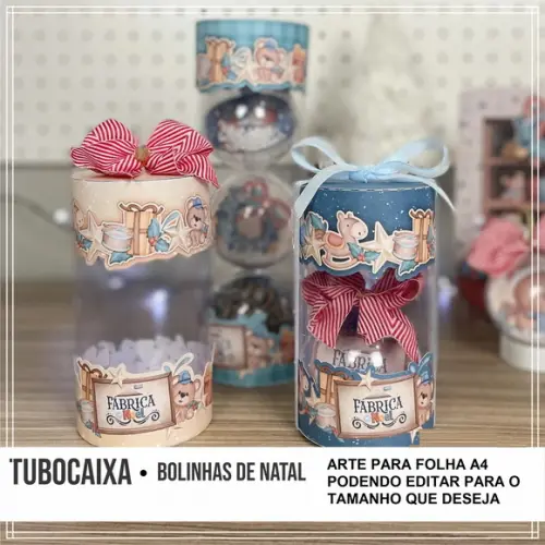 Arquivo de Corte Tubocaixa Bolinhas de Natal (compre 1 Lv+10
