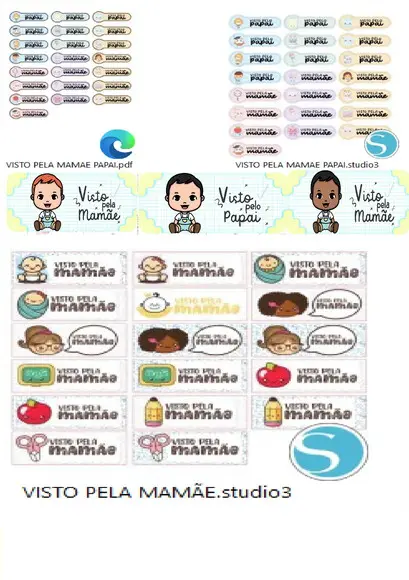 Arquivo de Corte Visto pela Mãe e Pai (compre 1 Lev+5