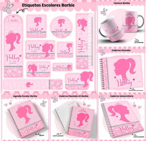 Arquivo de Corte Volta as Aulas Barbie ( Compre 1 e Leve +5