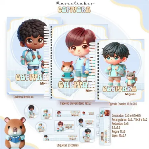 Arquivo de Corte Volta as Aulas Capivara 4 (compre 1 Lev+5