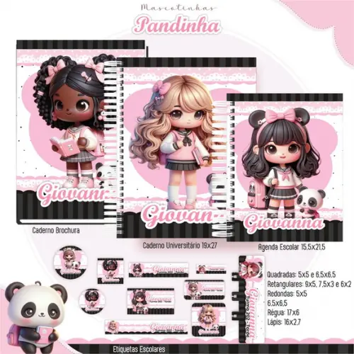 Arquivo de Corte Volta as Aulas Pandinha (compre 1 Lev+5