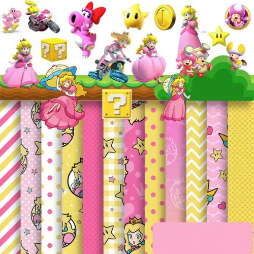 Kit Digital Princesa Peach 2 ( Compre 1 e Leve +5