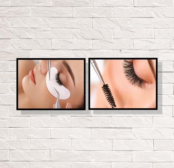 Placas Decorativas Spa Estética Beleza Cílios em mdf