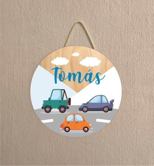 Placa Decoração Infantil Porta Maternidade Carrinhos