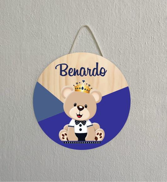 Placa Decoração Infantil Porta Maternidade urso em mdf