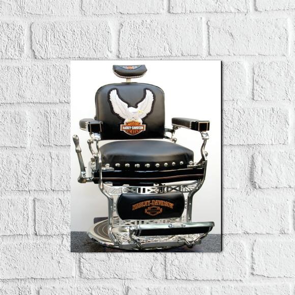 Placa Decorativa cadeira barbeiro barber shop em mdf
