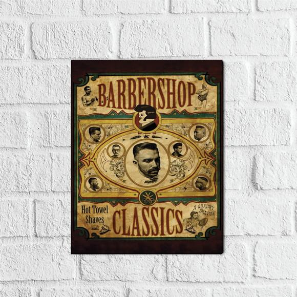 Placa Decorativa barbershop classics em mdf