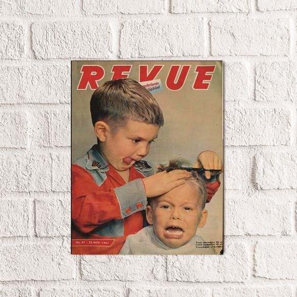 Placa Decorativa Barbearia revue em mdf