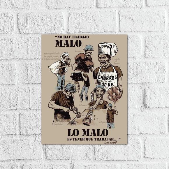 Placa Decorativa Barbearia seu madruga em mdf