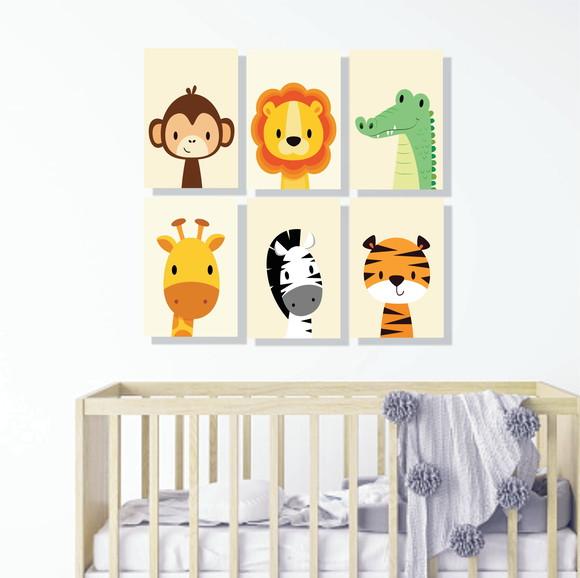 Placas Decorativa Infantil Safari Baby