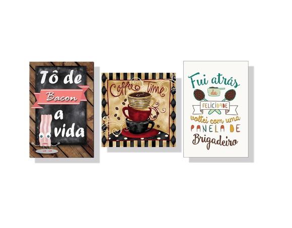 Placas decorativas cozinha café em mdf