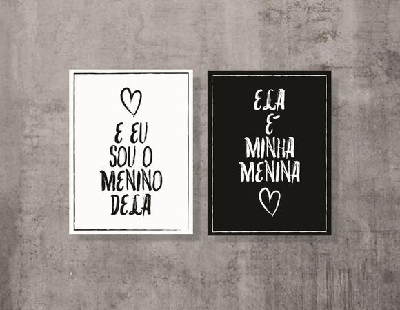 kit com 2 Placas decorativas dia dos namorados em mdf 30x40