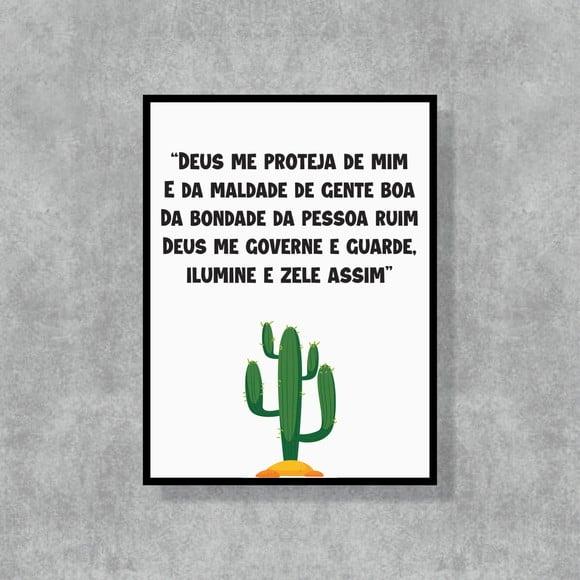 Placa Decorativa Juliette Deus me proteja de mim em mdf