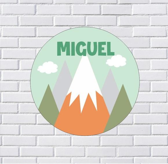 Placas decorativas para porta nome infantil em mdf
