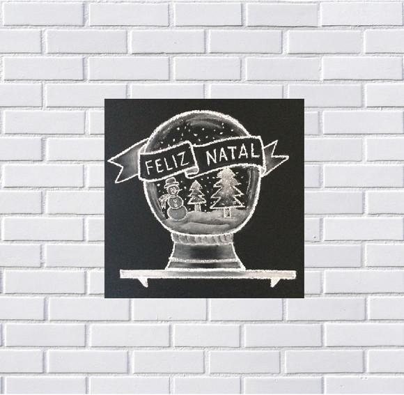 Placa Decorativa Feliz Natal 20x20