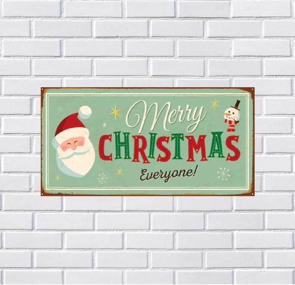 Placa Decorativa Merry Christmas 30x15