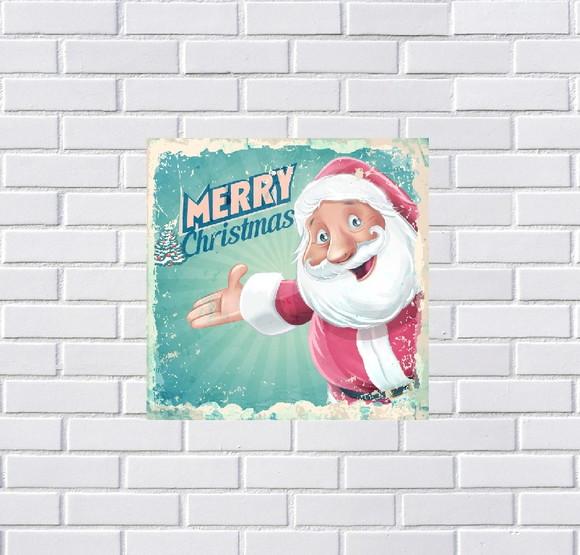 Placa Decorativa Natal Merry Christmas 20x20